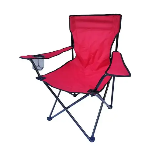 Oversize Folding Chair with Cup Holder, 19 in D, 250 lb Capacity