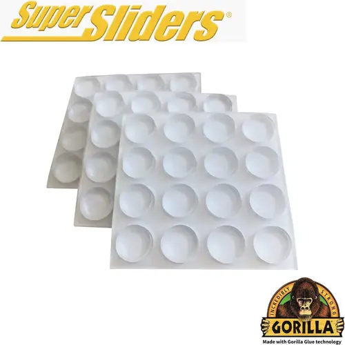 Super Sliders 1/2 In. Bumper (48-Piece) Clear Super Sliders 1/2 In. Bumper (48-Piece) Clear