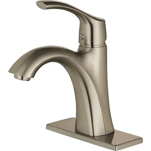 Compass Manufacturing 3162BN Brushed Nickel 1-Handle Bathroom Faucet With Popup Compass Manufacturing 3162BN Brushed Nickel 1-Handle Bathroom Faucet With Popup