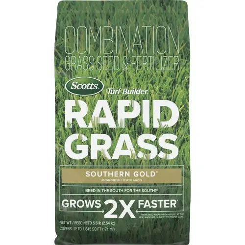 Turf Builder Rapid Grass Southern Gold 5.6 Lb. 1845 Sq. Ft. Grass Seed and Fertilizer Combination Turf Builder Rapid Grass Southern Gold 5.6 Lb. 1845 Sq. Ft. Grass Seed and Fertilizer Combination