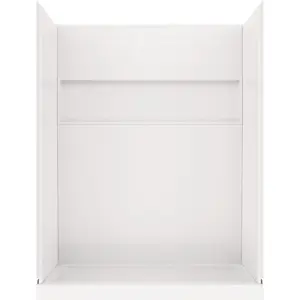 Bootz Industries Z041-6200-00 NexTile 6032 60 In. x 74 In. x 32 In. Direct-to-Stud Shower Wall Kit in White (4-Piece)