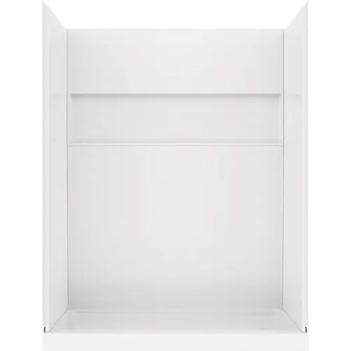 NexTile 6032 60 In. x 74 In. x 32 In. Direct-to-Stud Shower Wall Kit in White (4-Piece)