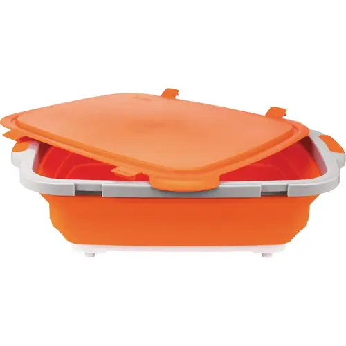 XL Orange 22.5 In. L. x 16.25 In. W. x 5.5 In. D. Collapsible BBQ Prep Tub