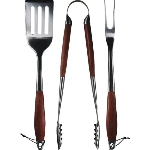 Rosewood Handle BBQ Tool Set (3-Piece)