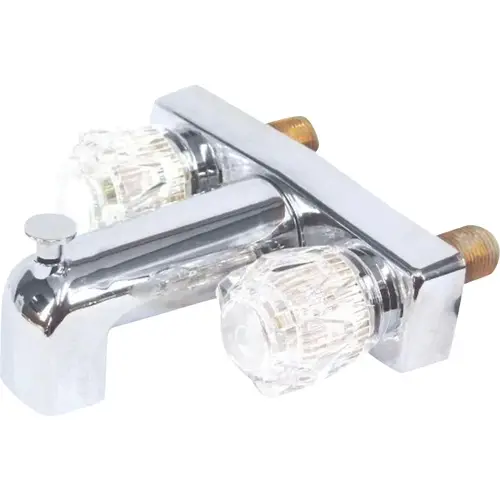 US Hardware 4 In. Exposed Chrome Bath Faucet for Mobile Homes US Hardware 4 In. Exposed Chrome Bath Faucet for Mobile Homes