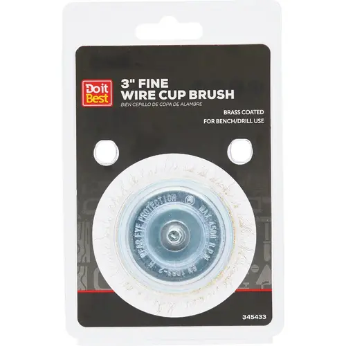 3 In. Coarse Drill-Mounted Wire Brush 3 In. Coarse Drill-Mounted Wire Brush