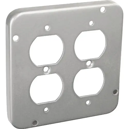2-Duplex Receptacles 4-11/16 In. x 4-11/16 In. Square Device Cover 2-Duplex Receptacles 4-11/16 In. x 4-11/16 In. Square Device Cover