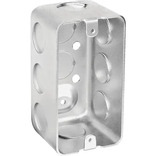2-1/8 In. x 4 In. x 2-1/8 In. 10-Knockout Handy Box Metallic
