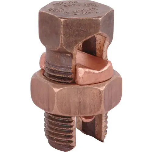 #8 SOL/STR to #4 STR Copper Alloy Split Bolt Connector #8 SOL/STR to #4 STR Copper Alloy Split Bolt Connector