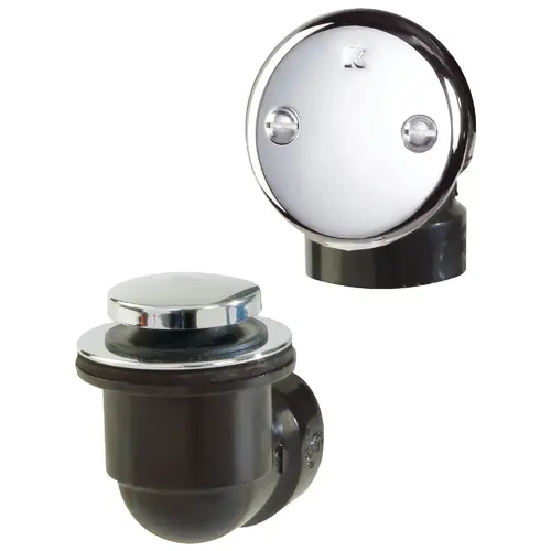 40 ABS Polished Chrome Foot Lock Stop Bathtub Drain Stopper, Half Kit 40 ABS Polished Chrome Foot Lock Stop Bathtub Drain Stopper, Half Kit
