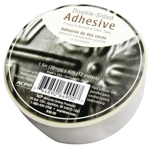 ACP 1-1/5 In. W x 40 Ft. L Clear Double-Sided Backsplash Tape - pack of 2