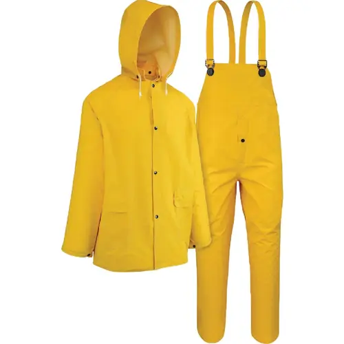 Rain Suit Yellow PVC/Polyester XXXL Yellow Rain Suit Yellow PVC/Polyester XXXL Yellow