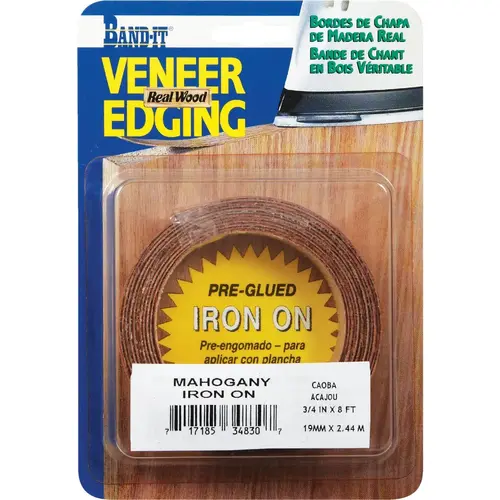 Band-It 3/4 In. x 8 Ft. Mahogany Wood Veneer Edging