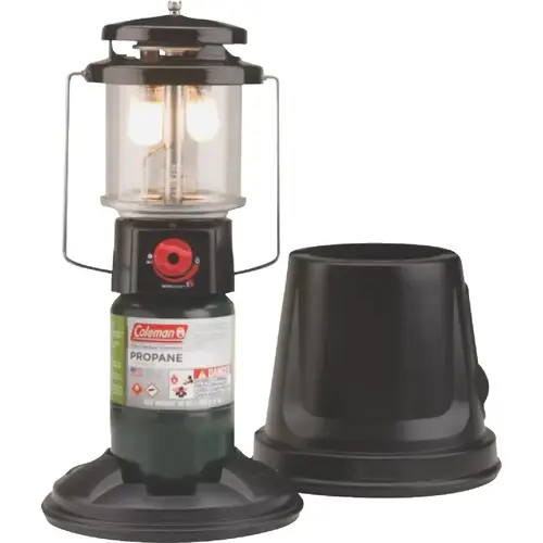 QuickPack Deluxe+ 12 In. H x 8 In. Dia. Black Propane Lantern with Case