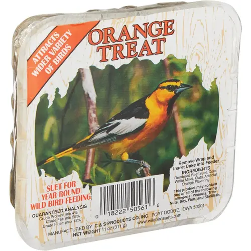 11 Oz. Orange Treat Wild Bird Suet 11 Oz. Orange Treat Wild Bird Suet