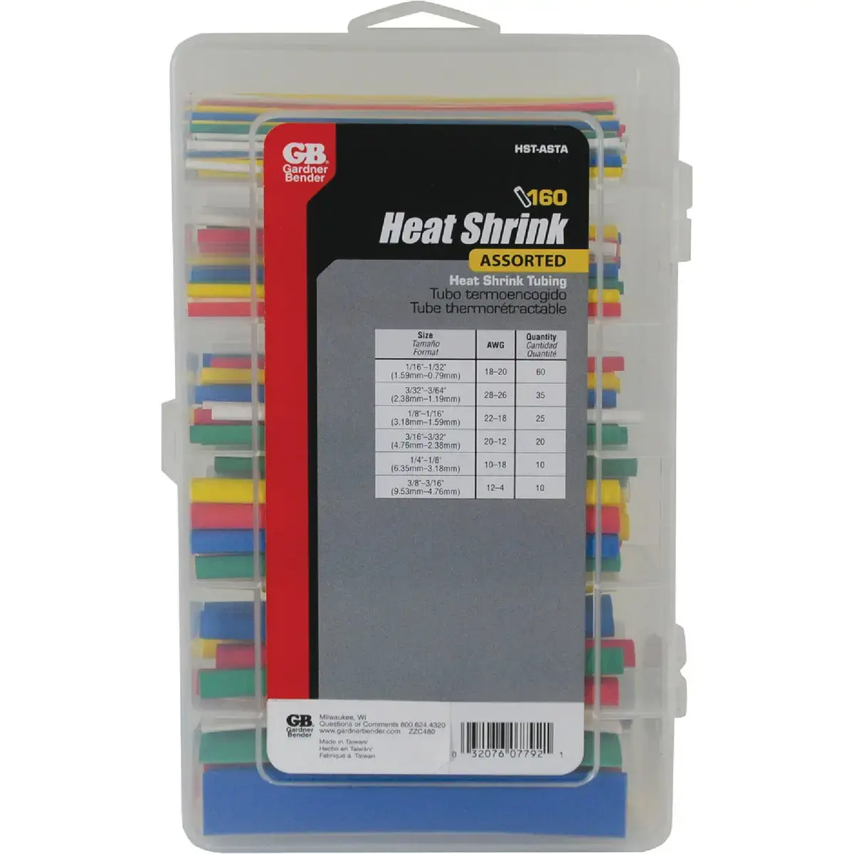 Gardner Bender Thin-Wall Polyolefin Assorted Heat Shrink Tubing HST-ASTA