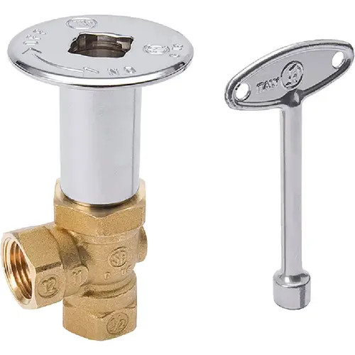 Angle Pattern 98,000 BTU Chrome Plated Brass Log Lighter Gas Valve