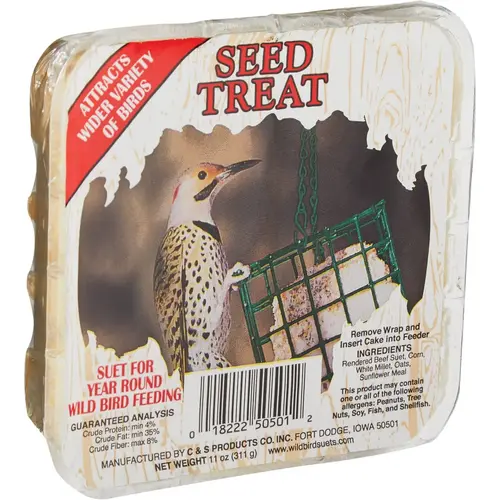 11 Oz. Seed Treat Wild Bird Suet - pack of 12 11 Oz. Seed Treat Wild Bird Suet - pack of 12