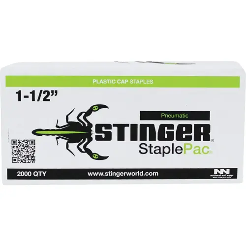 StaplePac 18-Gauge 7/16 In. x 1-1/2 In. Caps & Staples (2000 Ct.)