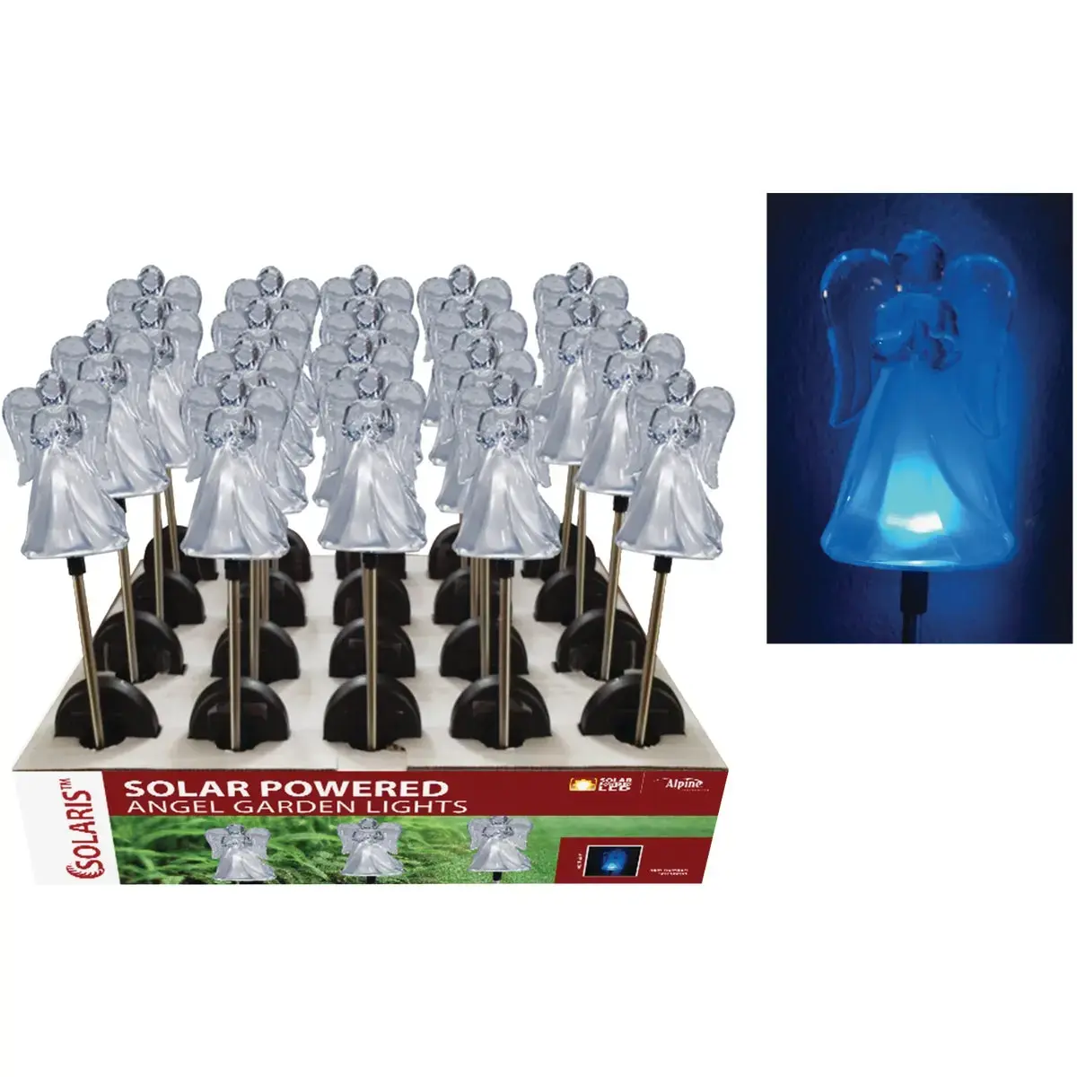 Solaris Acrylic Angel 35 In. H. Solar Stake Light Lawn Ornament - pack of 20 SOT102BB-XCP20 Solaris Acrylic Angel 35 In. H. Solar Stake Light Lawn Ornament - pack of 20 SOT102BB-XCP20