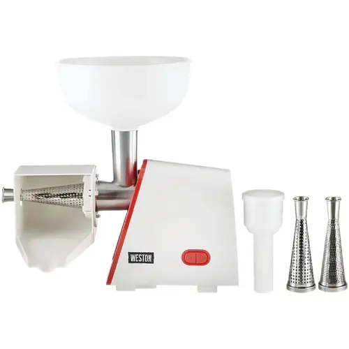 Weston Electric Tomato Strainer, 1 gal Capacity, Plastic Weston Electric Tomato Strainer, 1 gal Capacity, Plastic