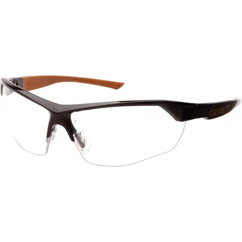 Braswell Black Frame Safety Glasses with Clear Anti-Fog Lenses