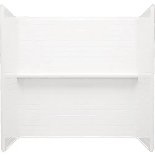 Traverse 60-1/8 In. L X 33-1/4 In. W x 58-1/4 In. H 4-Piece Tub & Shower Wall Set in White