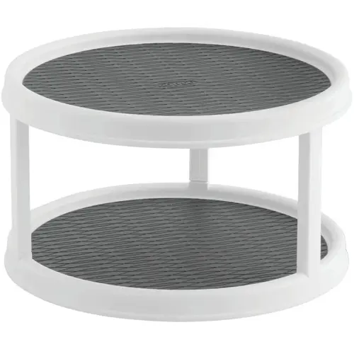 Copco 12 In. Non-Skid 2-Tier Turntable White Copco 12 In. Non-Skid 2-Tier Turntable White