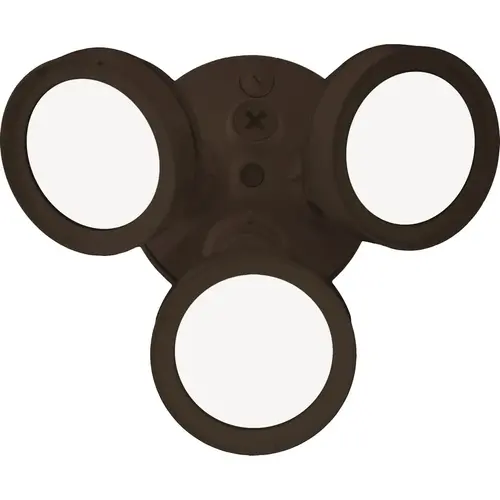 Lumen Selectable Bronze Triple Head LED Floodlight Fixture Lumen Selectable Bronze Triple Head LED Floodlight Fixture