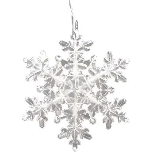 1 In. W. x 10 In. H. x 8 In. L. Plastic LED Snowflake Holiday Decoration 1 In. W. x 10 In. H. x 8 In. L. Plastic LED Snowflake Holiday Decoration