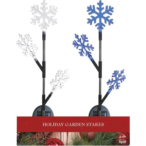 37 In. LED Solar 3-Tier Snowflake Holiday Garden Stake 37 In. LED Solar 3-Tier Snowflake Holiday Garden Stake