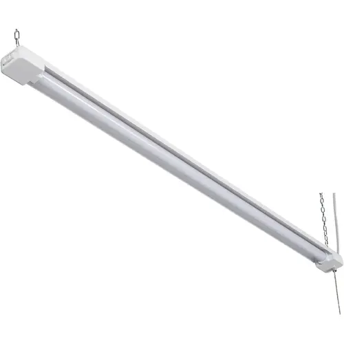 Linkable 4 Ft. 1-Bulb LED Shop Light Fixture White Linkable 4 Ft. 1-Bulb LED Shop Light Fixture White