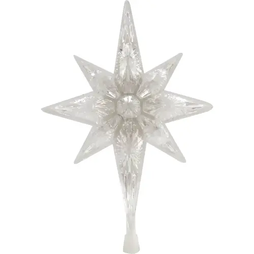 Transparent LED 11 In. Star Christmas Tree Topper