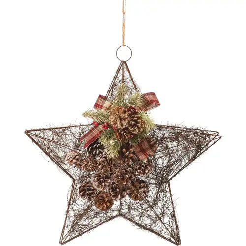 5 In. W. x 20 In. H. x 20 In. L. Rustic Christmas Star Holiday Decoration 5 In. W. x 20 In. H. x 20 In. L. Rustic Christmas Star Holiday Decoration