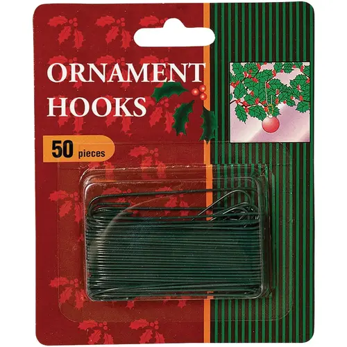 2-1/2 In. Green Ornament Hooks - pack of 50 2-1/2 In. Green Ornament Hooks - pack of 50