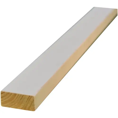 1 In. W. x 2 In. H. x 8 Ft. L. White Finger Joint Pine Board