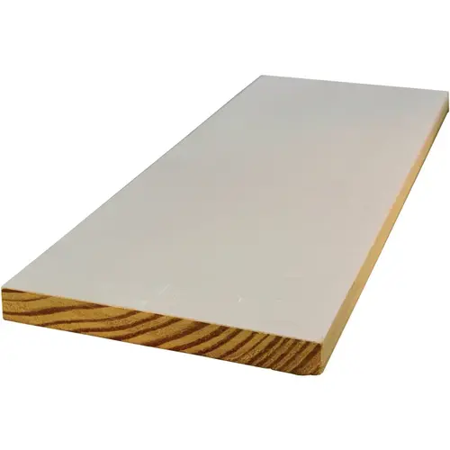 1 In. W. x 6 In. H. x 8 Ft. L. White Finger Joint Pine Board