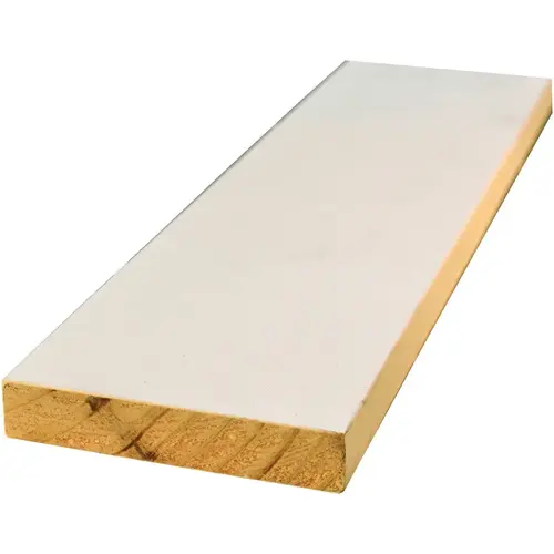 1 In. W. x 4 In. H. x 8 Ft. L. White Finger Joint Pine Board