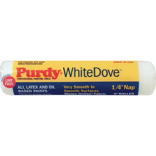 White Dove 9 In. x 1/4 In. Woven Fabric Roller Cover White Dove 9 In. x 1/4 In. Woven Fabric Roller Cover