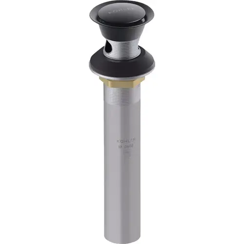 Premium Matte Black 1-1/4 In. Clicker Drain with Overflow Premium Matte Black 1-1/4 In. Clicker Drain with Overflow