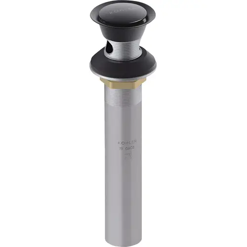 Premium Matte Black 1-1/4 In. Clicker Drain with Overflow Premium Matte Black 1-1/4 In. Clicker Drain with Overflow