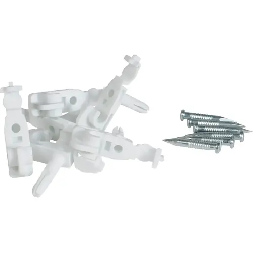 White Direct Mount Back Clip (6-Count)
