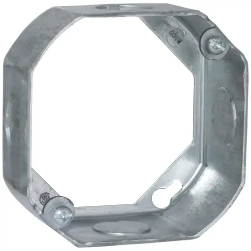4 In. x 4 In. x 1-1/2 In. Steel Octagon Extension Ring 4 In. x 4 In. x 1-1/2 In. Steel Octagon Extension Ring