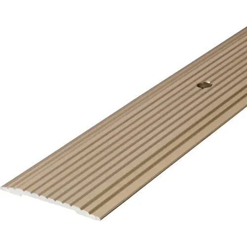 Seam Binder, 72 in L, 1-9/32 in W, Fluted Surface, Aluminum, Pewter