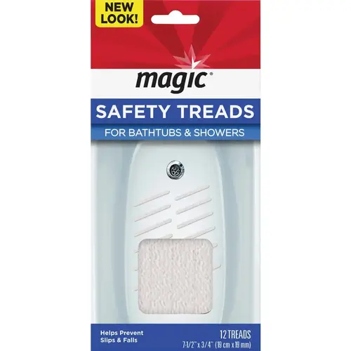7.5 In. X 0.75 In. Bathtub Safety Treads White