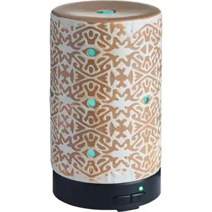 CANDLE WARMERS ETC SDWTC Airome Ultra Sonic Essential Oil Diffuser - White Terracotta Tan
