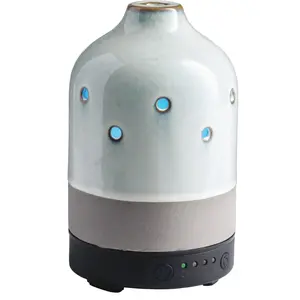 CANDLE WARMERS ETC TDCNC Airome Ultra Sonic Essential Oil Diffuser with Timer - Glazed Concrete Gray