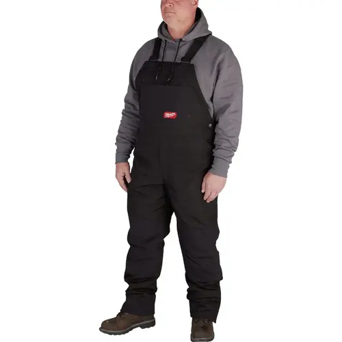 FREEFLEX Men's Medium Black Insulated Bib Overalls FREEFLEX Men's Medium Black Insulated Bib Overalls