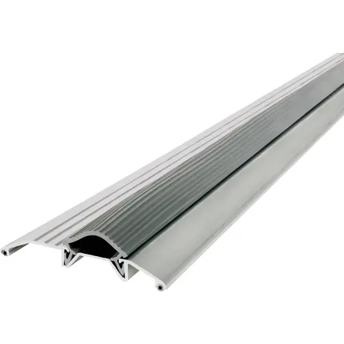Building Products 3-3/4 In. x 3/4 In. x 36 In. Silver Aluminum and Vinyl Heavy-Duty Low-Profile Threshold