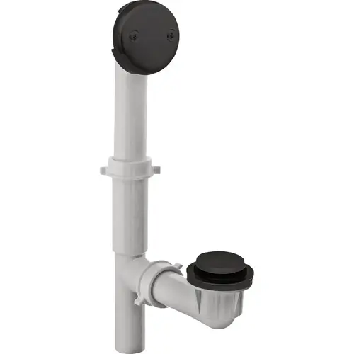 Touch-Toe Tub Drain Kit with Matte Black Trim Touch-Toe Tub Drain Kit with Matte Black Trim